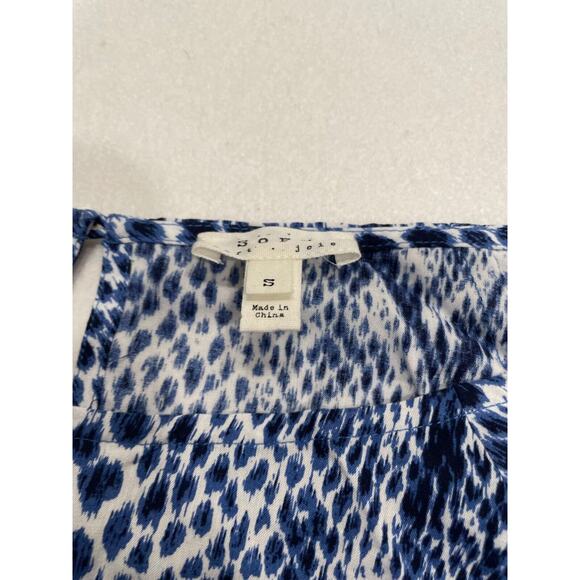 Soft Joie Arryn Snakeskin Ruffle Dress Size S Cinched Waist 3/4 Sleeve Mini - Picture 7 of 10